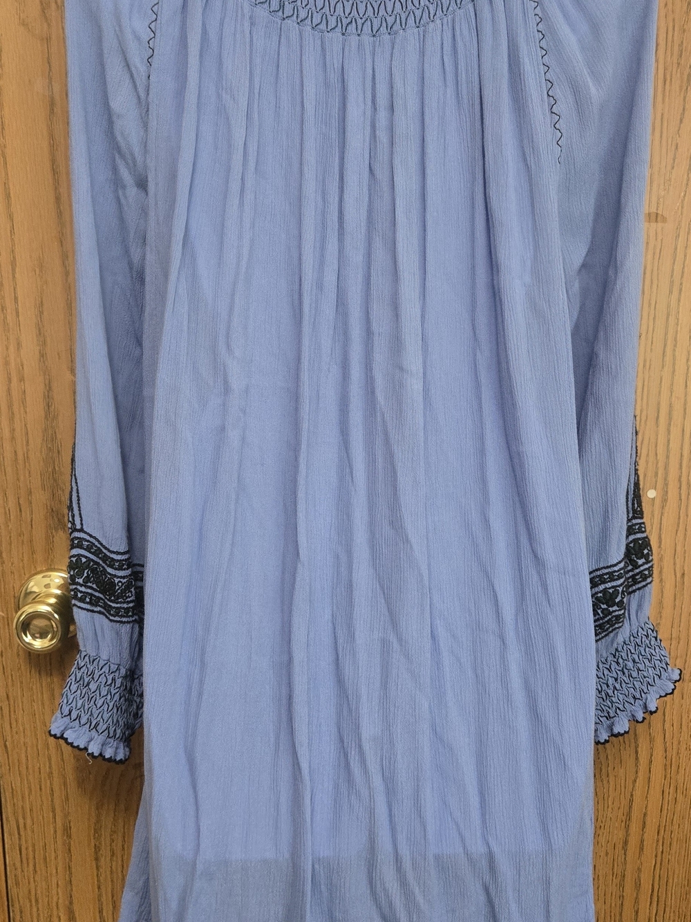 Free People Sky Blue Embroidered Peasant Tunic - Picture 3 of 5